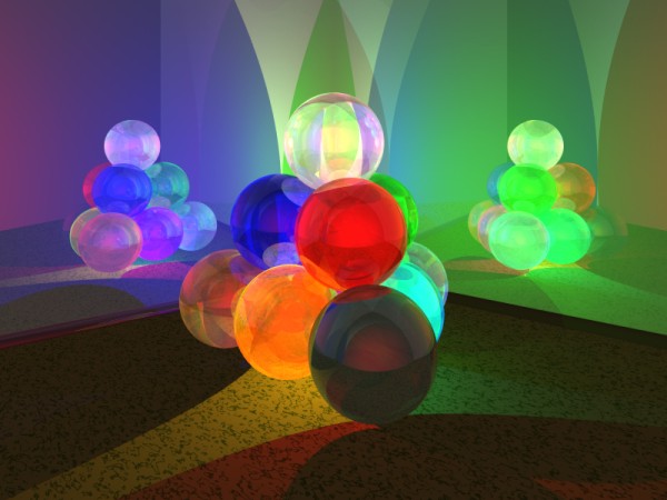 Raytraced rendering from the early 1990’s